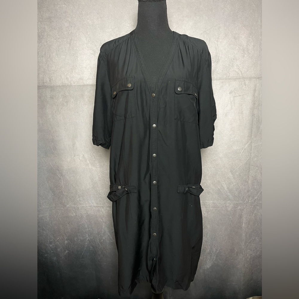 Trouvé safari utility button front midi dress size large